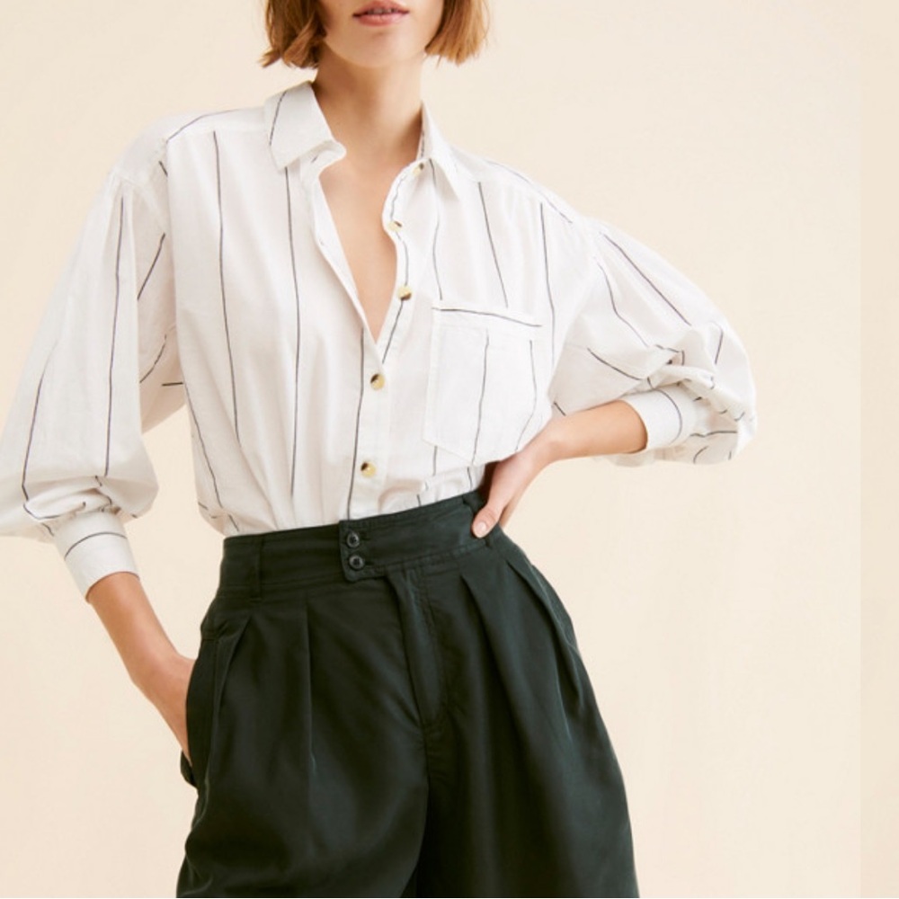 We the Free - Free People Happy Hour Stripe Top in White Combo - Picture 3 of 6